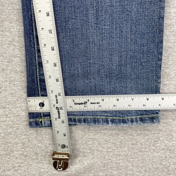 Seven7 Premium Denim Jeans Womens 32 Blue Mid Rise Bootcut Bling Medium Wash - Picture 9 of 12